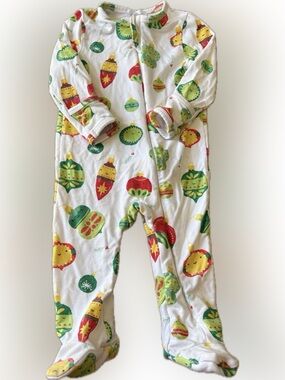 NWOT Angel Dear Kids White Holiday Ornament One-Piece Pajamas